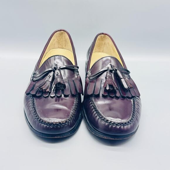 Cole Haan Men’s Tassel Loafers in Burgundy Leather